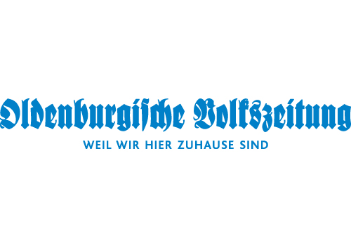 blaues Logo der Oldenburgischen Volkszeitung