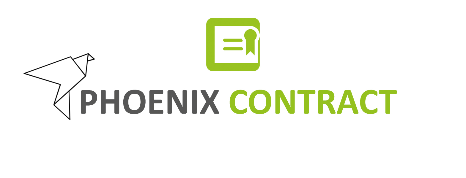 Logo Phoenix Contract neu grün grau