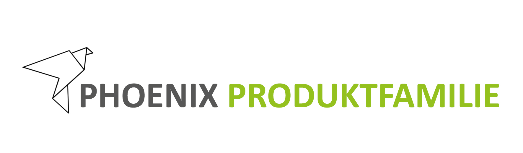 Logo Phoenix Produktfamilie neu grau grün